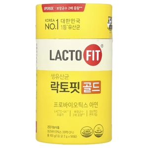 Lactofit, Пробиотик, золото, 50 стиков (2 г) каждый