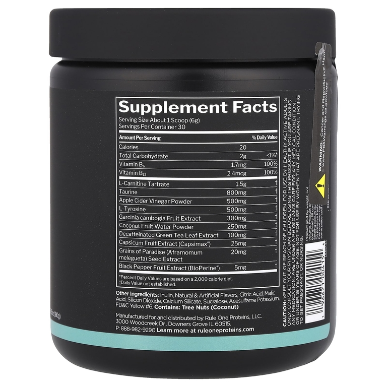 Rule One Proteins, Lean ™, коррекция веса без стимуляции, мандарин и манго, 180 г (6,35 унции) (Товар снят с продажи) 