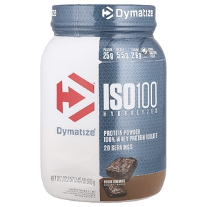 Dymatize, ISO100® Hydrolyzed, 100% изолят сывороточного протеина, брауни с помадкой, 660 г (1,45 фунта)