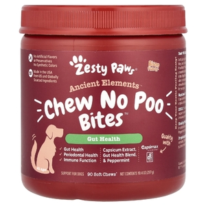 Zesty Paws, Ancient Elements®, Chew No Poo Bites ™, для собак, для всех возрастов, бизон, 90 жевательных таблеток, 297 г (10,4 унции) (Товар снят с продажи) 