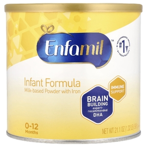 Enfamil, Смесь для младенцев, порошок на молочной основе с железом, для детей от 0 до 12 месяцев, 598 г (21,1 унции)