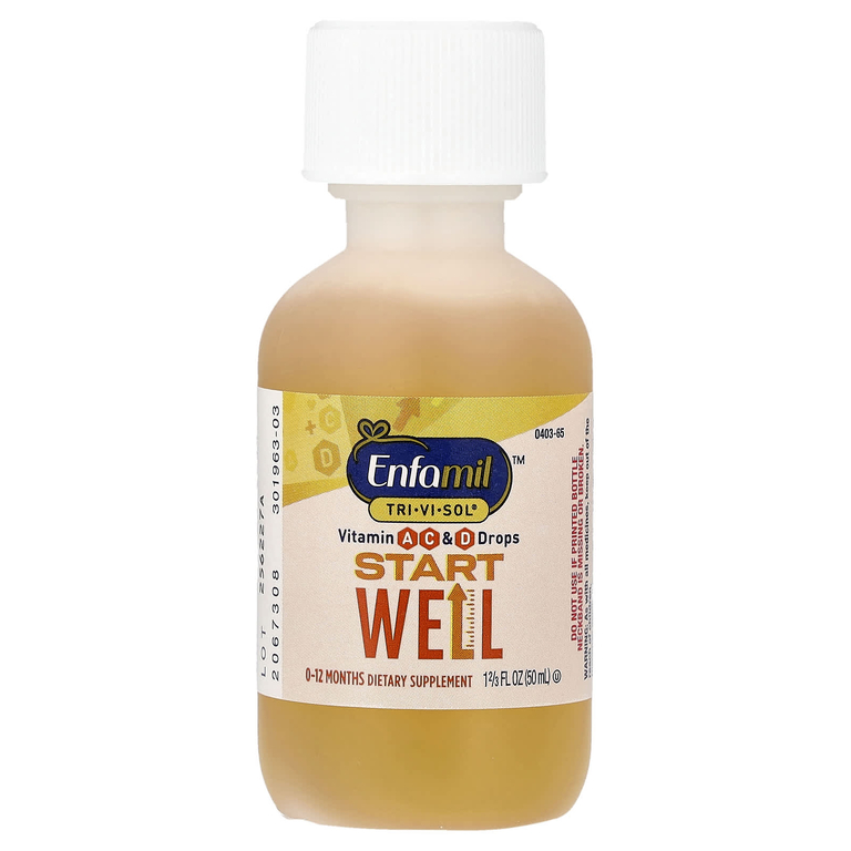 Enfamil, Tri-Vi-Soll®, витамины A, C и D в каплях, для детей 0–12 месяцев, фрукты, 50 мл (1 2/3 жидк. унции)