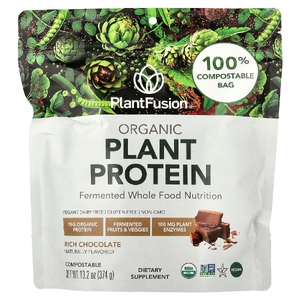 PlantFusion, органический растительный протеин, насыщенный шоколад, 374 г (13,2 унции)