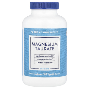 The Vitamin Shoppe, Таурат магния, 180 растительных капсул (62,5 мг на капсулу)