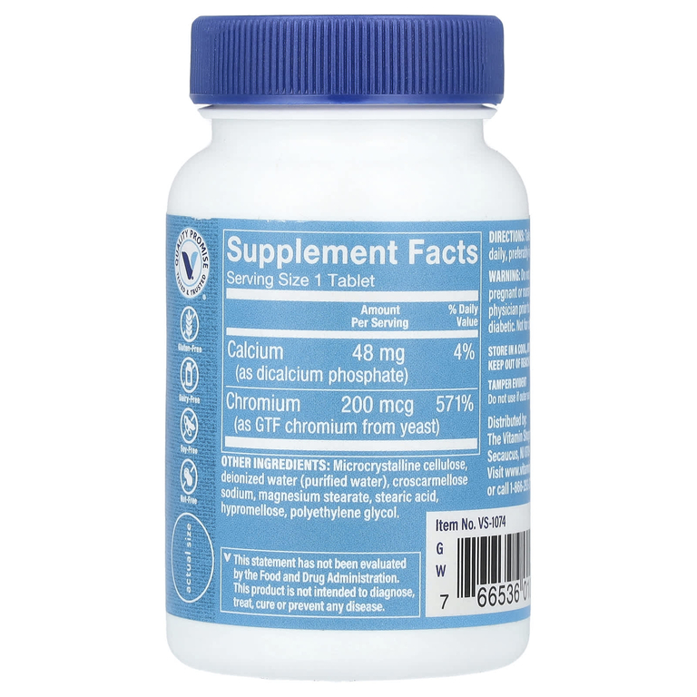 The Vitamin Shoppe, GTF хром, 200 мкг, 100 таблеток (Товар снят с продажи) 