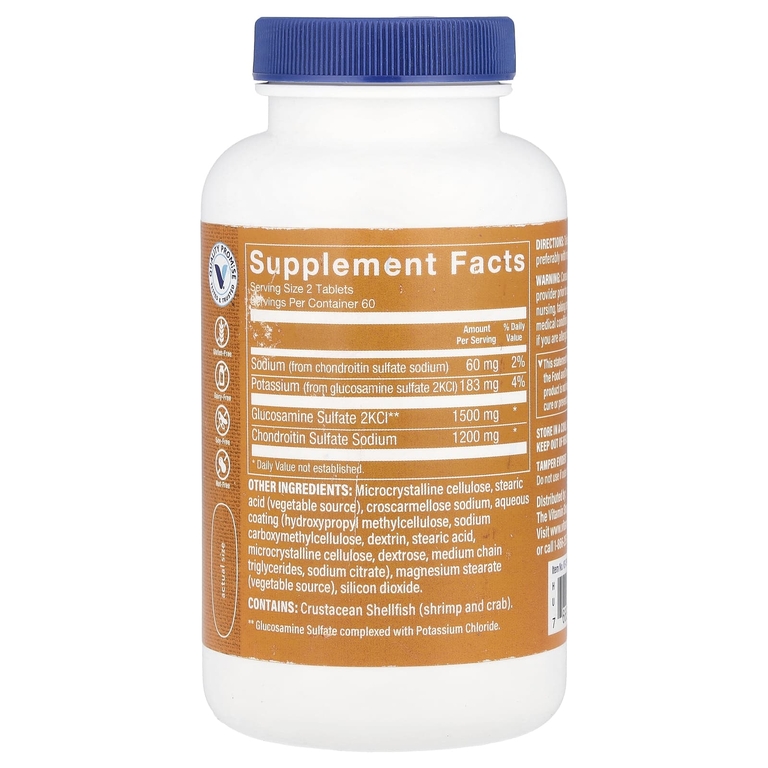 The Vitamin Shoppe, Глюкозамин хондроитин, 120 таблеток (Товар снят с продажи) 