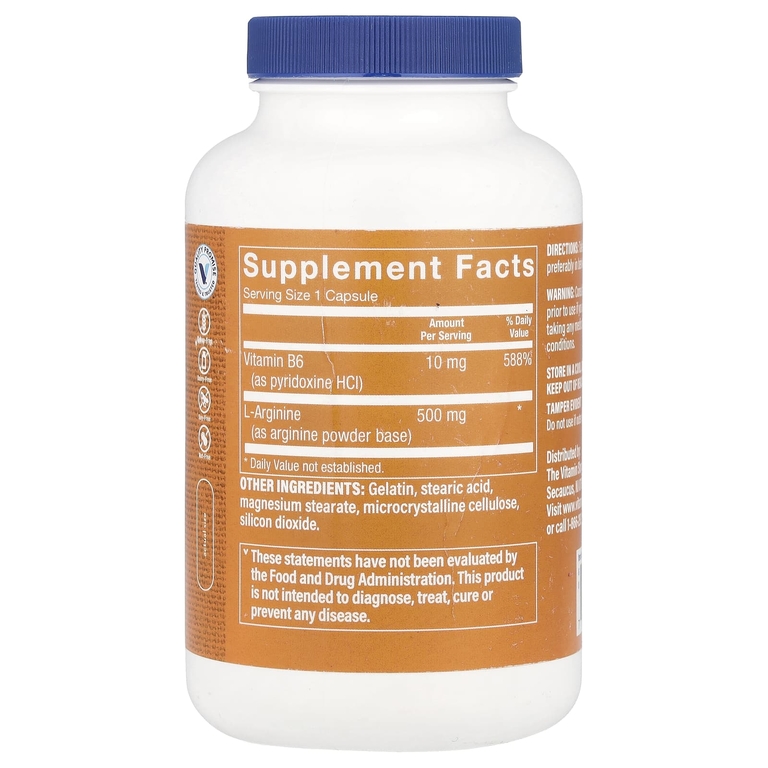 The Vitamin Shoppe, L-аргинин, 500 мг, 300 капсул (Товар снят с продажи) 