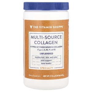 The Vitamin Shoppe, Multi-Source Collagen, без добавок, 482 г (1,06 фунта)