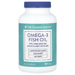 The Vitamin Shoppe, Рыбий жир с омега-3, 1200 мг, 180 мягких таблеток