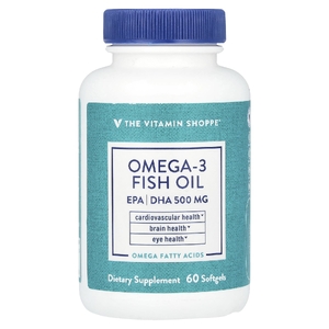 The Vitamin Shoppe, рыбий жир с омега-3, 1000 мг, 60 мягких таблеток