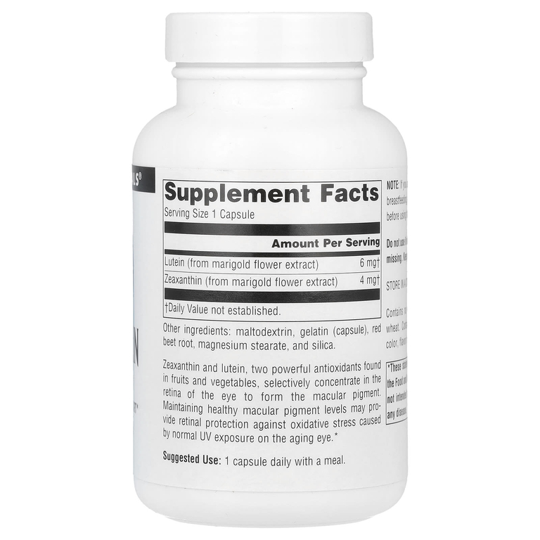 Source Naturals, Зеаксантин с лютеином, 10 мг, 120 капсул