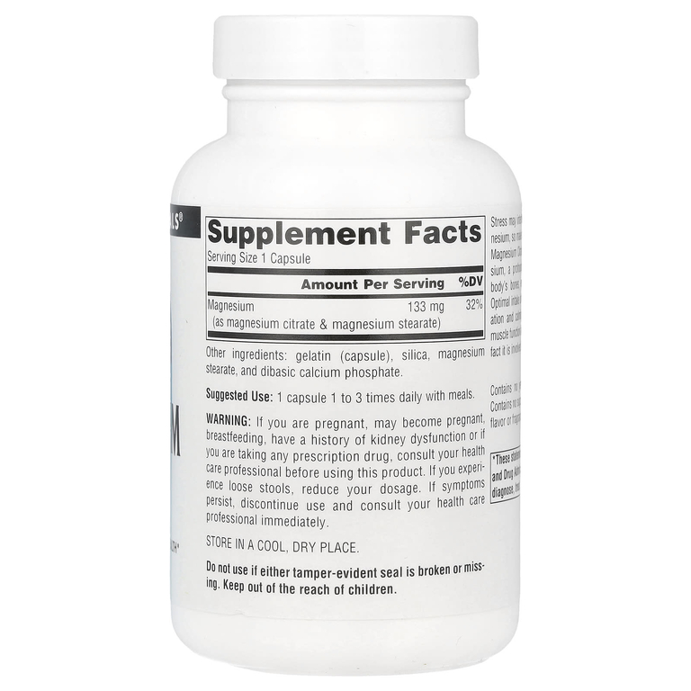 Source Naturals, Цитрат магния, 133 мг, 90 капсул