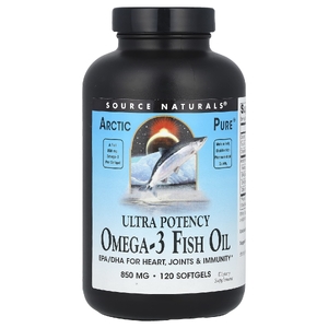 Source Naturals, Arctic Pure® рыбий жир с омега-3, сверхэффективный, 850 мг, 120 мягких таблеток