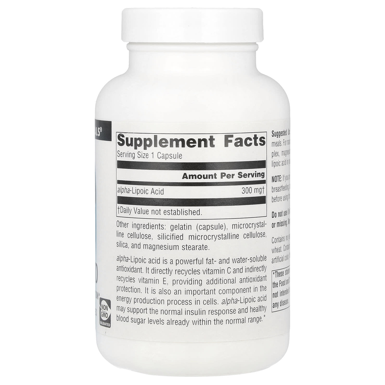 Source Naturals, Альфа-липоевая кислота, 300 мг, 120 капсул