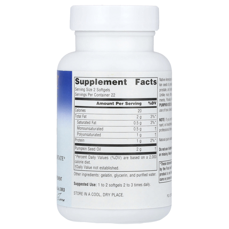 Planetary Herbals, масло семян тыквы Full Spectrum™, 1000 мг, 45 капсул