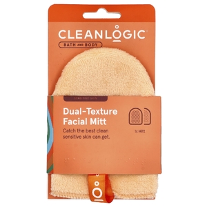 Cleanlogic, Bath and Body, перчатки для лица с двойной текстурой, 1 шт.