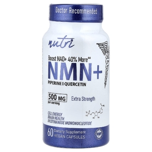 Nutri, NMN+, 60 веганских капсул