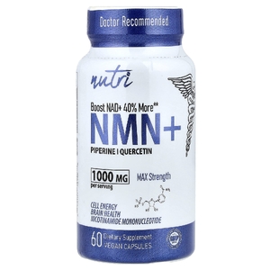 Nutri, NMN+, максимальная сила действия, 60 веганских капсул