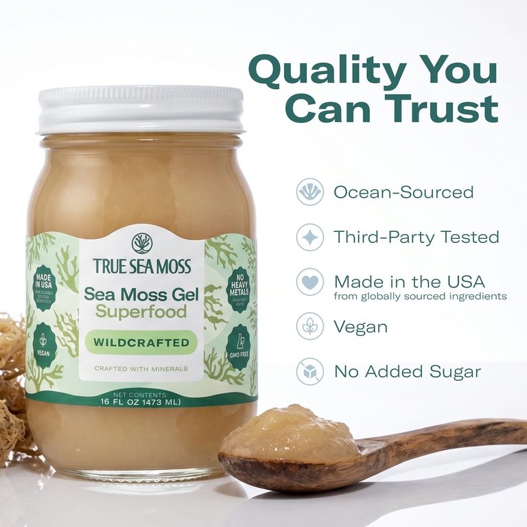 True Sea Moss, гель с дикорастущим морским мхом, 473 мл (16 жидк. унций)