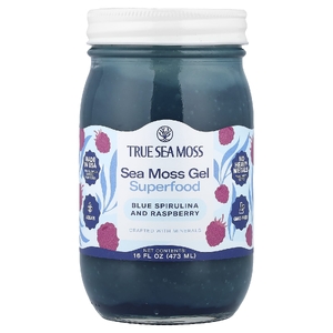 True Sea Moss, гель из морского мха, суперфуд, голубая спирулина и малина, 473 мл (16 жидк. унций)