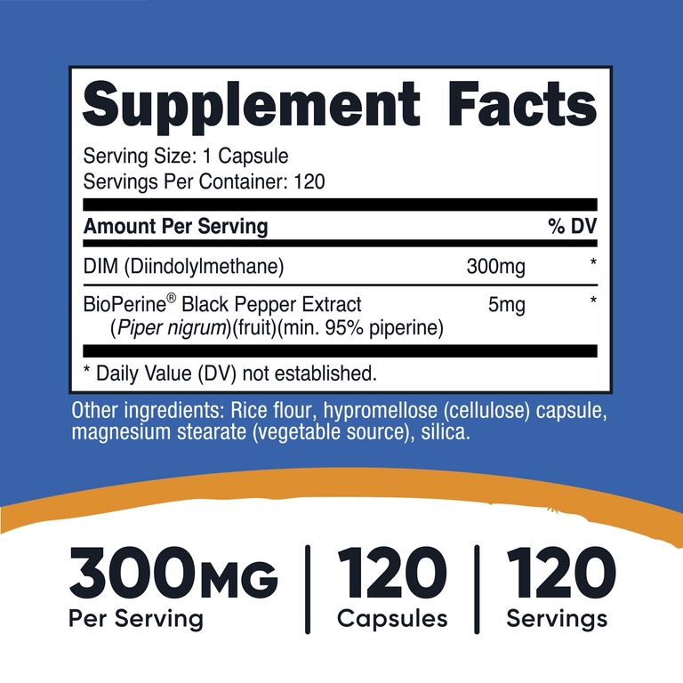 Nutricost, DIM, 300 мг, 120 капсул