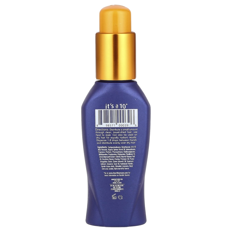 It's a 10, Miracle Oil, Plus Keratin®, 88,7 мл (3 жидк. унц.)