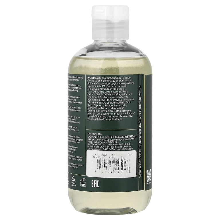 Paul Mitchell, Thickening Shampoo®, лимонный шалфей, 300 мл (10,14 жидк. унц.) (Товар снят с продажи) 
