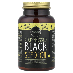 Maju Superfoods, Масло чёрной семи холодного отжима, 60 капсул (500 мг в капсуле)