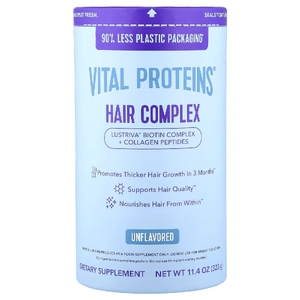 Vital Proteins, Комплекс для волос, без добавок, 323 г (11,4 унции)