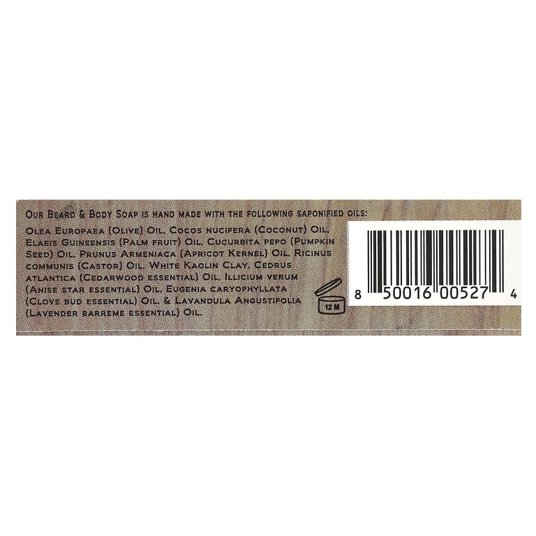 Honest Amish, Оригинальное мыло для бороды и тела, 1 шт. (Товар снят с продажи) 