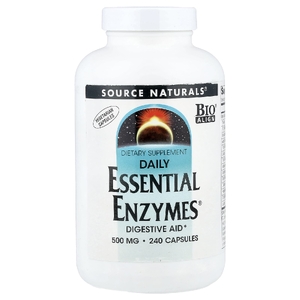Source Naturals, комплекс пищеварительных ферментов Essential Enzymes®, 240 вегетарианских капсул