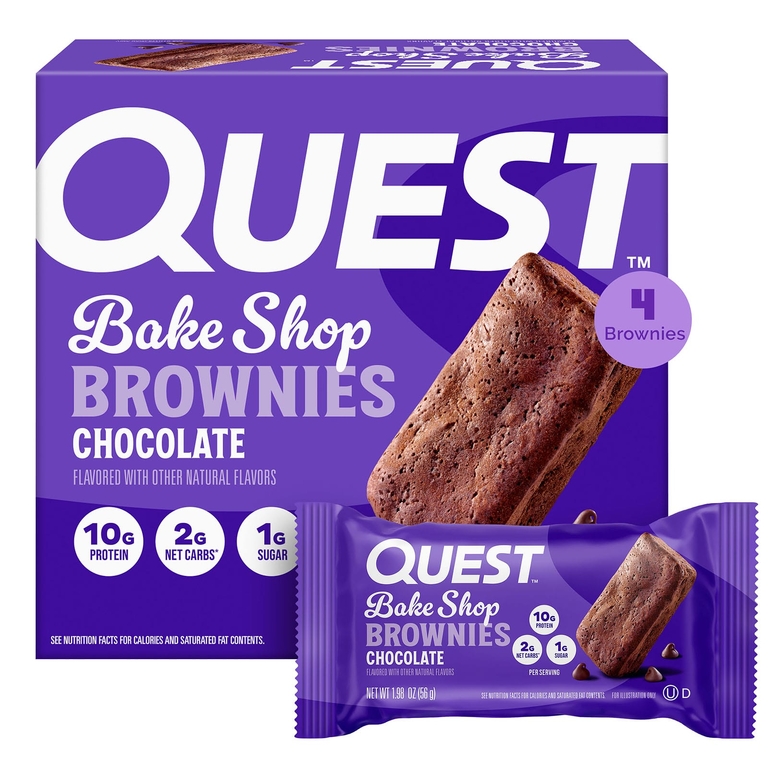 Quest Nutrition, Bake Shop, шоколадные, 4 пирожных, 56 г (1,98 унции)