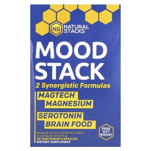 Natural Stacks, Mood Stack, набор для поддержки настроения, 2 флакона по 15 вегетарианских капсул в каждом (Товар снят с продажи) 