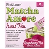 Fit &amp; Lean, Чай со льдом Matcha Amore, малиновый чай, 10 пакетиков в стиках по 4,5 г (0,16 унции)