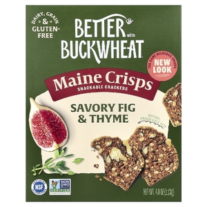 Better with Buckwheat, хрустящие снеки из штата Мэн, с пикантным инжиром и чабрецом, 113 г (4 унции)