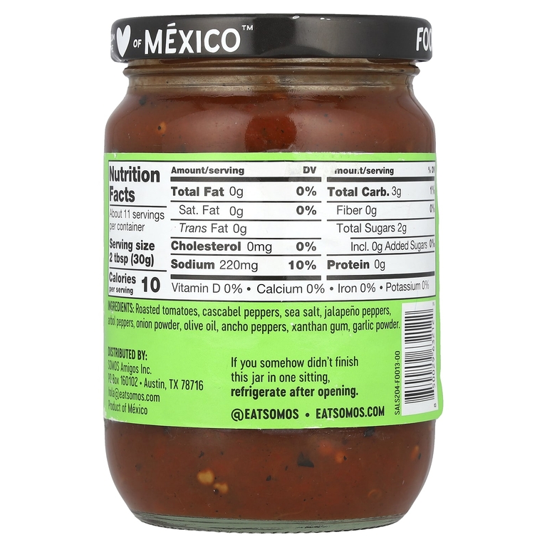 Somos, Cuatro Chiles Salsa, средняя, 340 г (12 унций) (Товар снят с продажи) 
