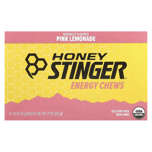 Honey Stinger, Energy Chews, розовый лимонад, 12 пакетиков по 50 г (1,8 унции)