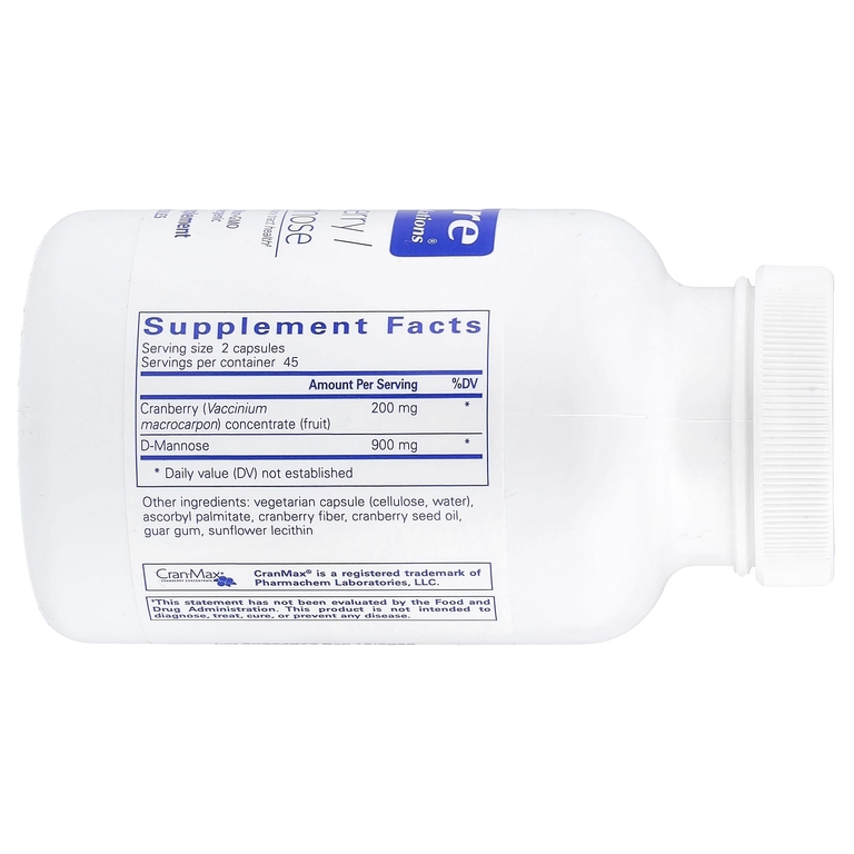 Pure Encapsulations, Клюква / D-манноза`` 90 капсул