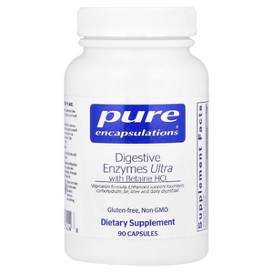 Pure Encapsulations, Пищеварительные ферменты с бетаином гидрохлоридом, 90 капсул