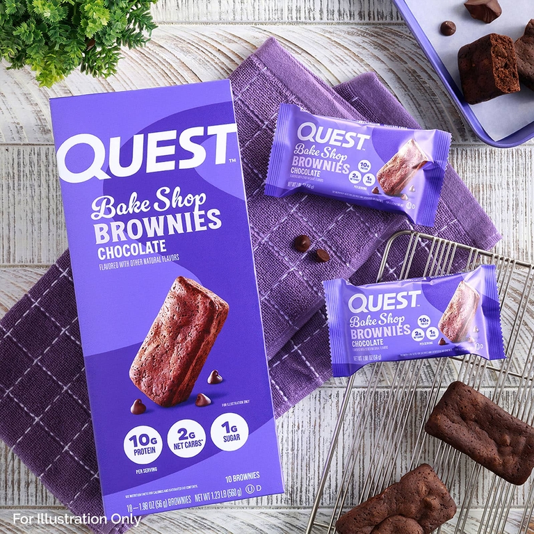 Quest Nutrition, Bake Shop, шоколадные, 10 пирожных, 56 г (1,98 унции)