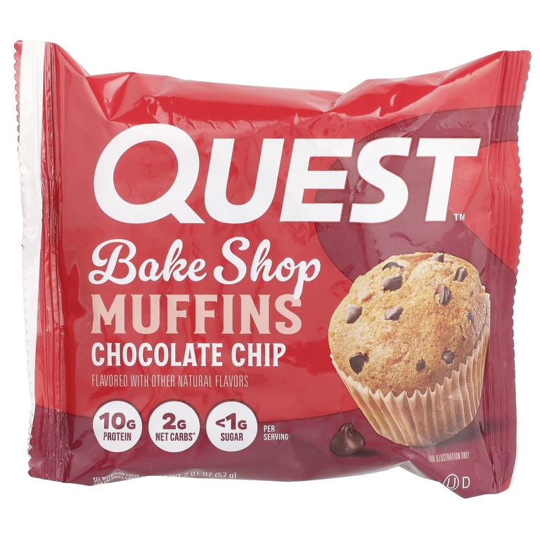 Quest Nutrition, Bake Shop Muffins, шоколадная крошка, 8 кексов, 57 г (2,01 унции)