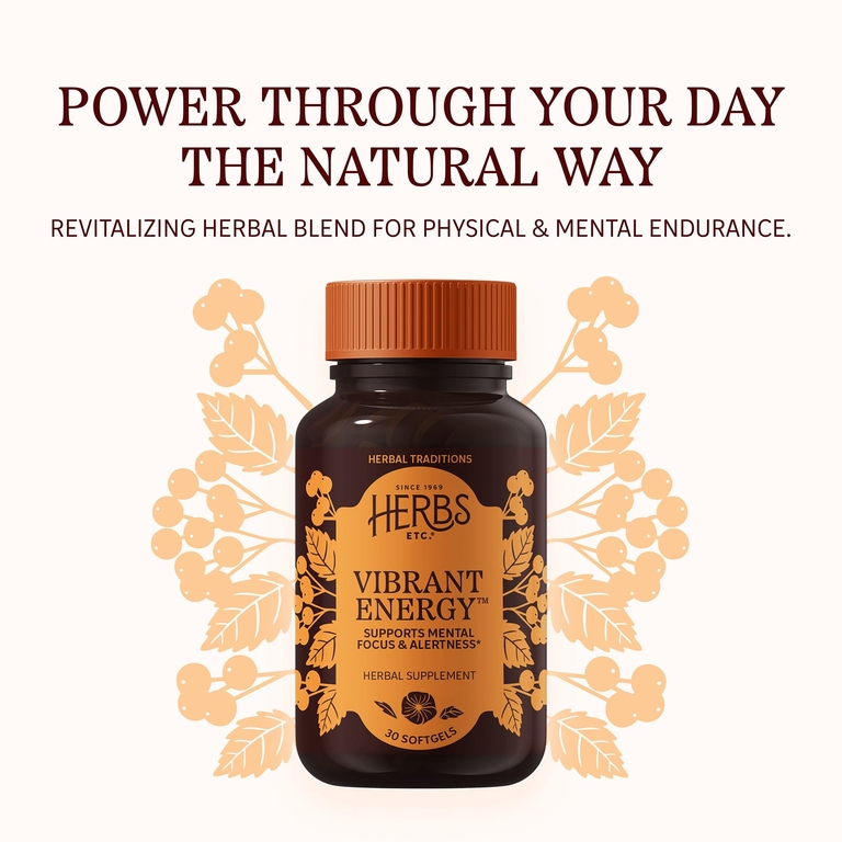 Herbs Etc., Vibrant Energy ™, 30 мягких таблеток (Товар снят с продажи) 