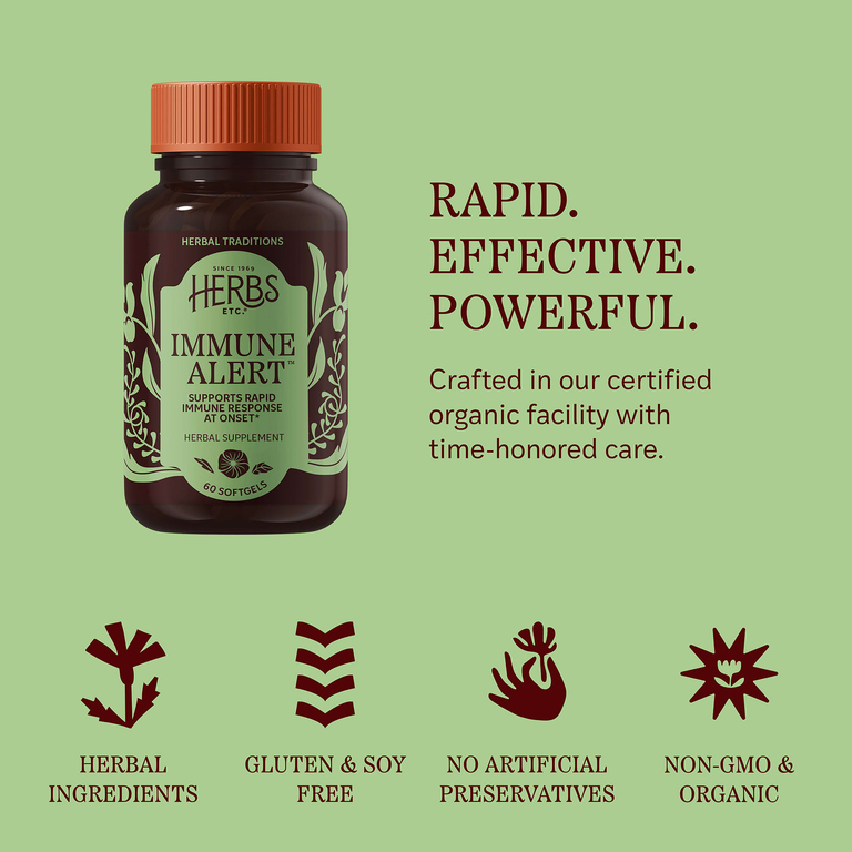 Herbs Etc., Immune Alert ™, 60 мягких таблеток
