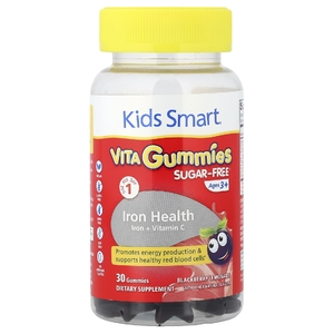 Kids Smart, Kids Smart® VITA Gummies®, железо и витамин C, для детей от 3 лет, ежевичный лимонад, 30 жевательных таблеток
