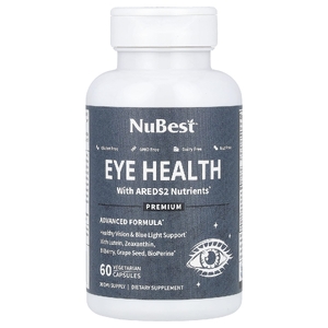 NuBest, Здоровье глаз с AREDS2 Nutrients, 60 вегетарианских капсул