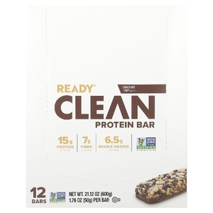 Ready, Clean Protein Bar, шоколадная крошка, 12 батончиков, 50 г (1,76 унции) (Товар снят с продажи) 