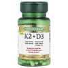 Nature's Bounty, Витамин K2 + D3`` 30 растительных капсул