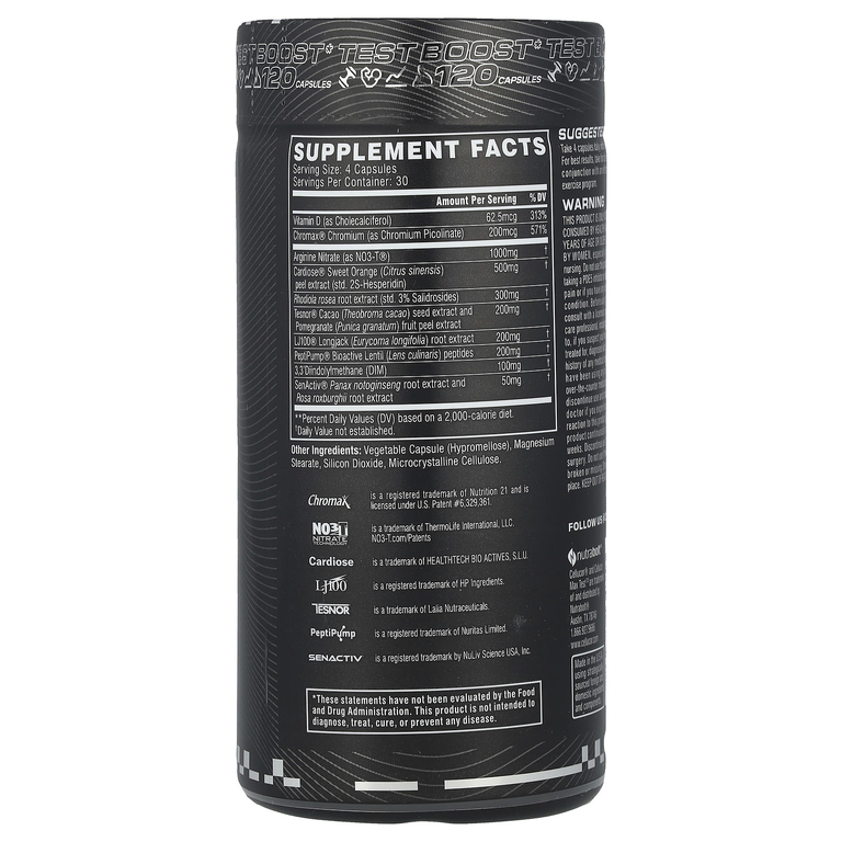 C4 / Cellucor, Max Test ™, Testosterone Booster, 120 капсул