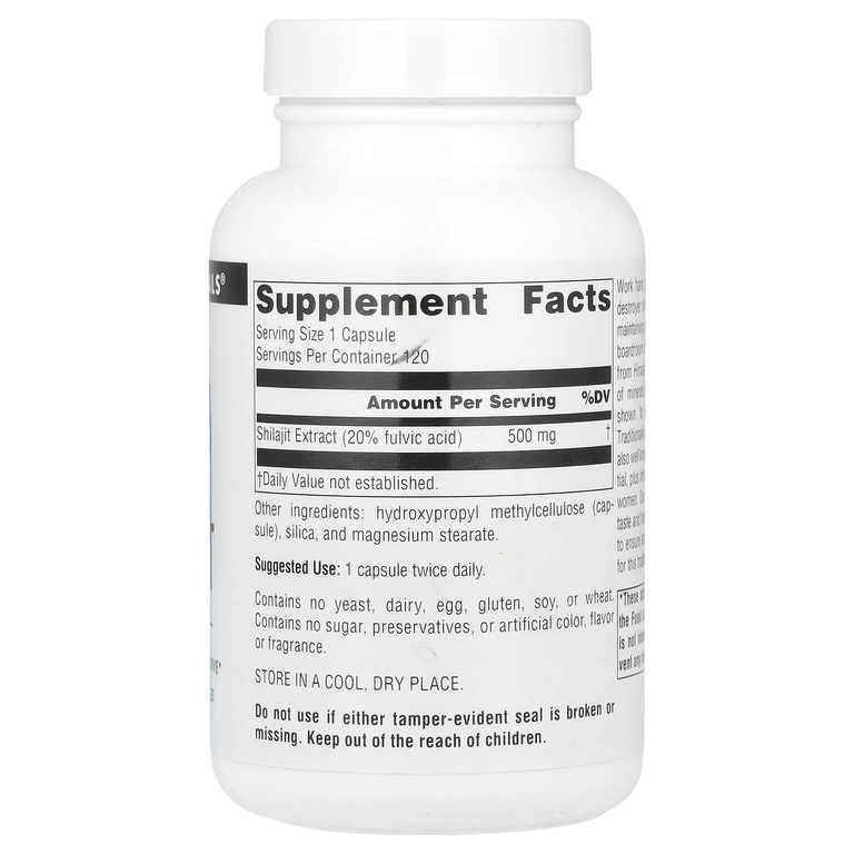 Source Naturals, экстракт мумиё, 500 мг, 120 веганских капсул