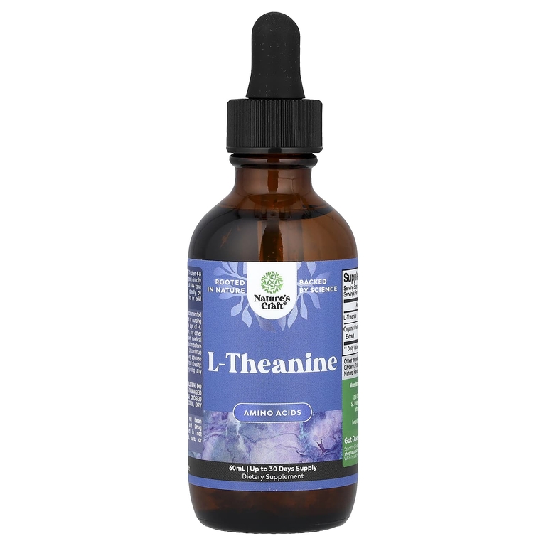 Nature's Craft, L-теанин, без спирта, 60 мл